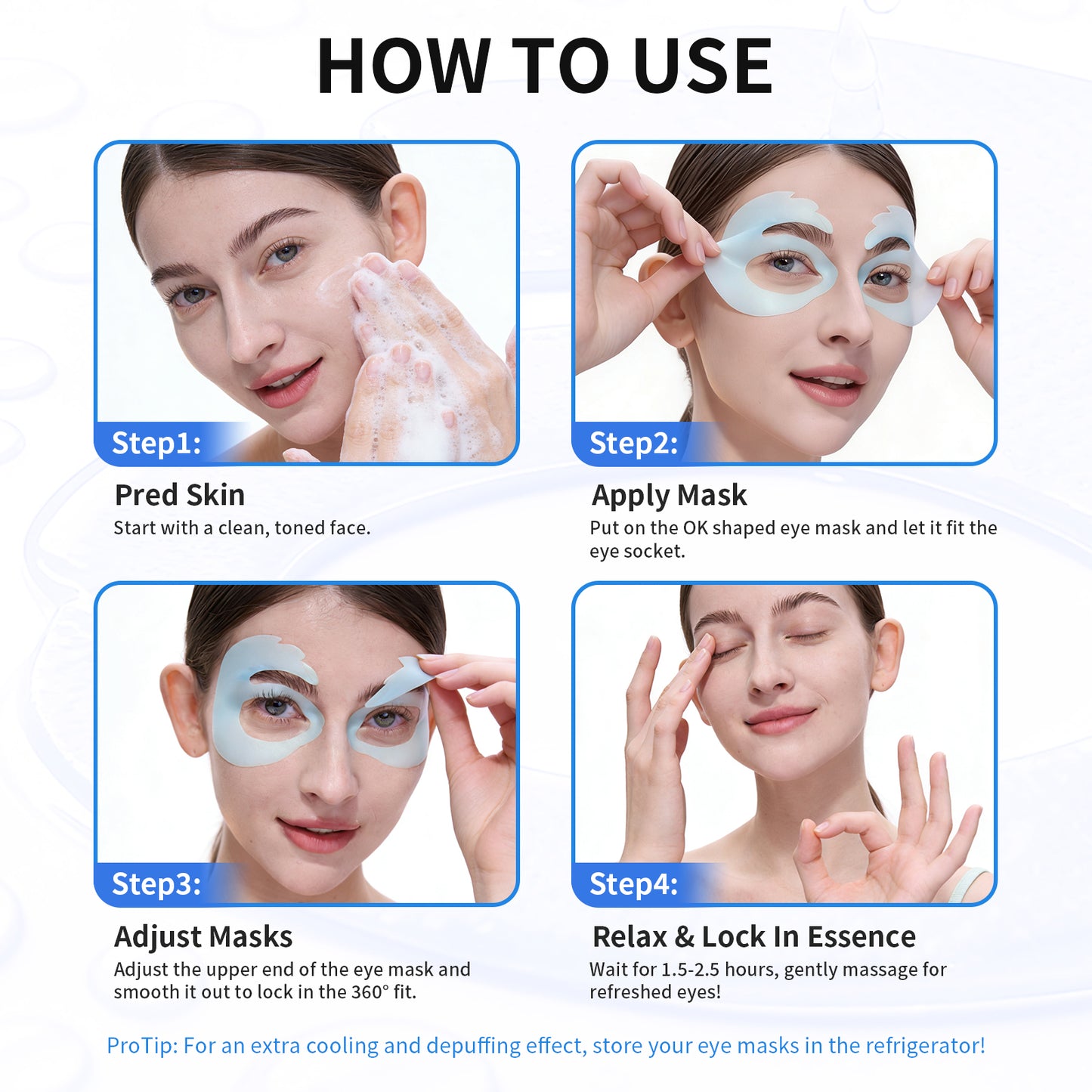 Happy Blue Ok Eye Mask 6 pieces
