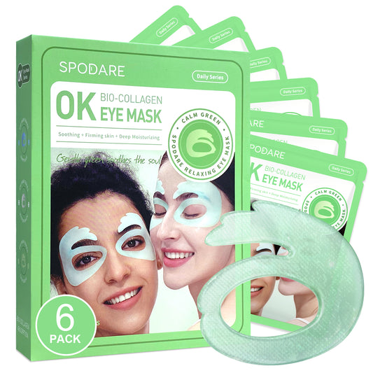 Calm Green Ok Eye Mask 6 pieces