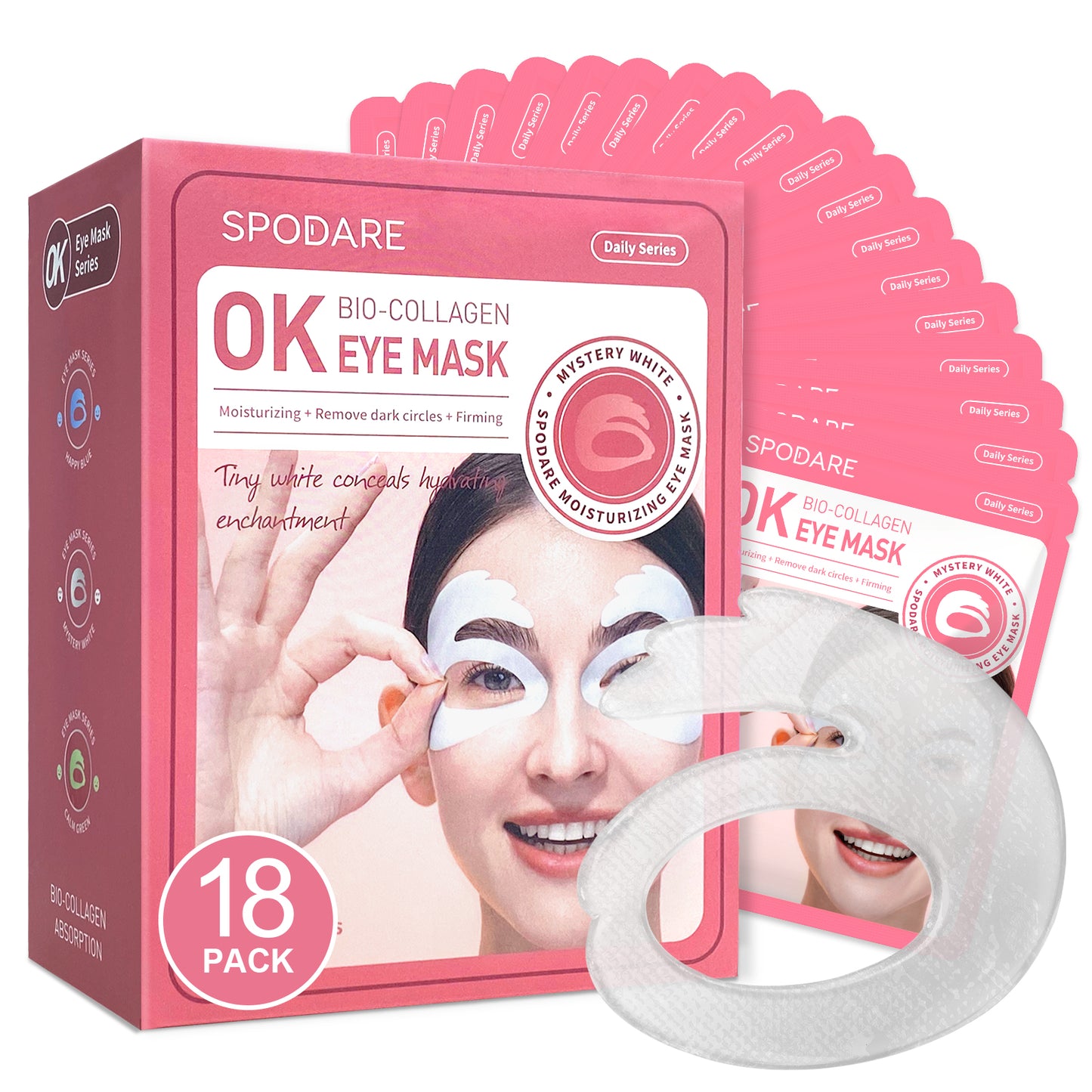 Mystic White Ok Eye Mask 18 pieces