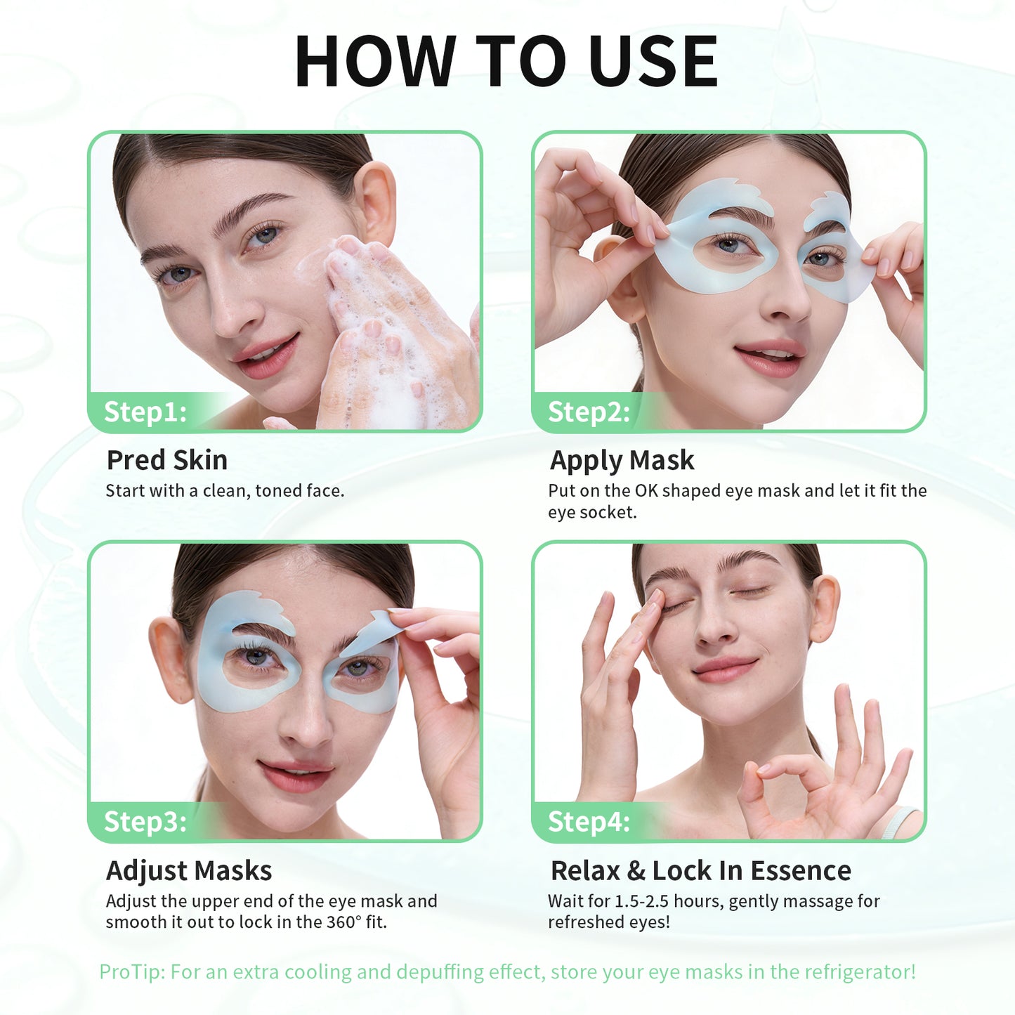 Calm Green Ok Eye Mask 6 pieces