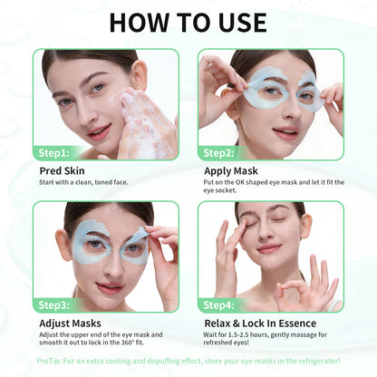 Calm Green Ok Eye Mask 6 pieces